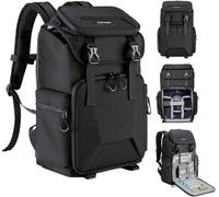 K&F Concept Camera Case for Photographers Large Capacity Camera Bags with Raincover, 15.7 Inch Laptop Compartment for Camera Drone Bags
