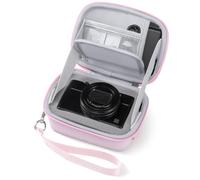 K&F CONCEPT Camera Case, Small Hard Shell Carrying Case for Digital Camera, Compact Protective Storage Bag (Pink, Medium)