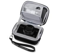 K&F CONCEPT Camera Case, Small Hard Shell Carrying Case for Digital Camera, Compact Protective Storage Bag (Black, Medium)