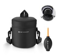 K&F CONCEPT Camera Lens Pouch Case, Waterproof Zipper Lens Protective Bag, Shockproof All-Round Camera Lens Carry Bag for DSLR SLR Lens Size Below 3.3" x5.7" (D x H)
