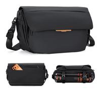 K&F CONCEPT Camera Sling Bag, Camera Bag for DSLR and Lenses, Single Shoulder Camera Case 2 in 1 Use for Everyday Crossbody Bag with Tripod Holder