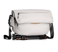 K&F CONCEPT Camera Sling Bag, Camera Bag for DSLR and Lenses, Single Shoulder Camera Case 2 in 1 Use for Everyday Crossbody Bag with Tripod Holder (White)