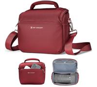 K&F Concept Camera Sling Bag Small Crossbody Camera Case DSLR/Mirrorless Compact Shoulder Photography Bags for Photographers (Red)