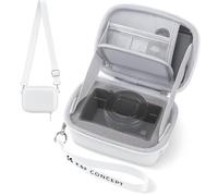 K&F CONCEPT Carrying Case for Digital Camera, Small Hard Shell Protective Case (White, Medium)