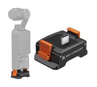 K&F CONCEPT Charging Adapter Base for DJI Osmo Pocket 3/4, Desktop Type-C Charging Dock Fit Arca-Swiss Standard, with 1/4 Screw Hole/Folding Finger, Aluminum Alloy Bracket