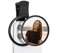 K&F CONCEPT Clip-on 67mm Black Diffusion 1/8 Filters Compatible with iPhone 17, Phone Filter Clip, Optical Glass
