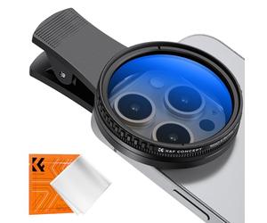K&F CONCEPT Clip-on Filter 52mm CPL Filters Polarizing for Phone Clip, Compatible with iPhone 17 16 15 14 13 12 11 Smart Phones(Not Compatible with iPhone 17 Pro/Pro Max)