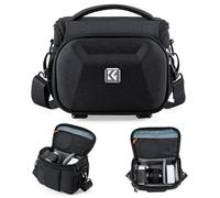 K&F CONCEPT Compact Camera Bag, Waterproof Crossbody Shoulder Bag for DSLR/SLR/Mirrorless Cameras and Lenses with EVA Hard-Shell Protection &Tripod Holder