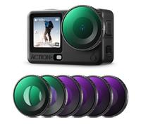 K&F CONCEPT CPL, ND8, ND16, ND32, ND64, Black-mist 1/4 Filter Kit for DJI Osmo action 6, HD Optical Glass with 28-layer Nano-coating Polarizer Neutral Density Black Diffusion (Threaded Mount)