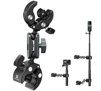 K&F CONCEPT Double Super Clamp with Magic Arm for Motorcycle Bike Handlebar Tripod, Compatible with GoPro Hero 13 12 Insta360 X5 X4 DJI Osmo Action 5