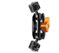 K&F CONCEPT Dual Ball Heads Magic Arm with 1/4" Screws and Locating Pins | 360° Rotable Camera Mount for Action Cam Light Microphone Monitor Phone, Aluminum Alloy Articulating Arm for Tripod, MS-14