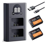 K&F CONCEPT EN-EL25 Battery 2-Pack 1600mAh and Dual LCD Battery Charger Compatible with Nikon Z50ii, Z50, Z30, Z FC Camera MH-32 Battery EN-EL25A Batteries