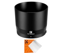 K&F Concept ET-74B Lens Hood Compatible with Canon RF 100-400mm f/5.6-8 is USM and EF 70-300mm f/4-5.6 is II USM Lens, 67mm Bayonet Lens Hood Reversible Sun Shade Lens Protector with Cleaning Cloth