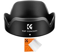 K&F Concept EW-53 Camera Lens Hood for Canon EF-M 15-45 mm f/3.5-6.3 IS STM and RF-S 18-45 mm f/4.5-6.3 IS STM Lens, 49mm Bayonet Lens Hood, Reversible Lens Protector with Cleaning Cloth