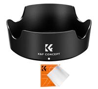 K&F Concept EW-63C Lens Hood, 58mm Bayonet Lens Hood for Canon RF 24-50mm f/4.5-6.3 IS STM, EF-S 18-55mm f/3.5-5.6 IS STM, EF-S 18-55mm f/4-5.6 IS STM, Reversible Lens Protector with Cleaning Cloth