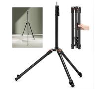 K&F Concept Extendable Photography Stand, Adjustable 6.56ft/78.7"/2M Aluminum Tripod with 1/4" Screw, Reversible Portable Studio Lighting Tripod for Strobe Light/Webcams/Cameras/Softbox with Bag