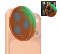 K&F CONCEPT FA301 Snap-On CPL Filter for iPhone 17 Pro Max/17 Pro, 9.5g Ultra-Lightweight Polarizing Filter with Snap-on Deco Mount, AGC Glass 28-Layer Coating Anti-Reflection - Orange