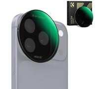 K&F CONCEPT FA301 Snap-On ND2-32 Filter for iPhone 17 Pro & Pro Max, 11.2g Ultra-Lightweight Variable ND Lens Filter with Snap-on Deco Mount, AGC Glass 28-Layer Coating - Black