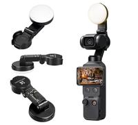 K&F CONCEPT Fill Light Compatible with DJI Osmo Pocket 4/4P, Magnetic Lamp | Magnetic gimbal fill light moves with lens, 3-tone & brightness control via device screen. Firmware updatable via Type-C-LM06