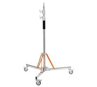 K&F CONCEPT Heavy Duty Light Stand with Casters, 10.5ft/320cm Adjustable Tripod Stand with 100% Stainless Steel, Photography Wheeled Base Stand for Studio Softbox, Monolight, Reflector