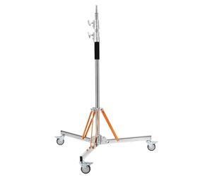 K&F CONCEPT Heavy Duty Light Stand with Casters, 10.5ft/320cm Adjustable Tripod Stand with 100% Stainless Steel, Photography Wheeled Base Stand for Studio Softbox, Monolight, Reflector