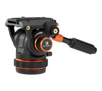 K&F CONCEPT Heavy Duty Video Tripod Fluid Head with Adjustable damping Pan/Tilt Damping, Quick Release Plate, Compatible with DJI RS Gimbals, Adjustable Handle, ⌀75mm Base, Max Load 22lb-BV60