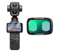 K&F CONCEPT Light Pollution Filter Kit Compatible with DJI Osmo Pocket 4P | LP Filter with Snap-fit Mount, High-Definition Glass with Multi-Layer Coating, Action Camera Accessories - FD172