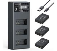 K&F CONCEPT LP-E12 Battery 3 Pack and Triple Slot Charger Set Compatible with Canon EOS M50, M50 Mark II, M, M2, M10, M100, M200, Rebel SL1, PowerShot SX70 HS Cameras