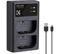 K&F Concept LP-E6NH Dual Battery Charger USB-C