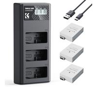 K&F CONCEPT LP-E8 Battery and LCD Charger, 3 pack Batteries Compatible with Canon EOS Rebel T3i, T2i, T4i, T5i, EOS 600D, 550D, 650D, 700D, Kiss X5, Kiss X4, Kiss X6 Cameras