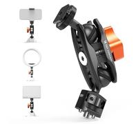 K&F CONCEPT Magic Arm with Cold Shoe Mount and 1/4" Screws Locating Pins | Dual Ballhead Camera Arm for Super Clamp Tripod, 360° Rotatable Articulating Arm Monitor Light Action Camera Phone, MS-27