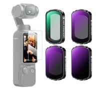 K&F CONCEPT Magnetic Black Diffusion 1/4+ ND16 + ND64 + ND256 Filters Compatible with DJI Osmo Pocket 3, Optical Glass with 28-layer Nano-coating