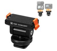 K&F CONCEPT Magnetic Cold Shoe Mount for DJI Osmo Nano/Action 6, Quick Release Base with Cold Shoe 1/4" Thread, 180° Tilt Adjustable Adapter