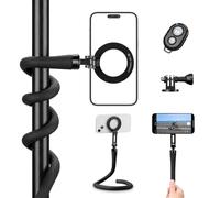K&F Concept Magnetic Flexible Phone Holder with 1/4 Screw Adapter, 25'' Bendable Stand Selfie Stick Compatible with MagSafe iPhone Samsung Android Cellphones, MS35