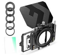 K&F CONCEPT Matte Box Carbon Top Flag with Black Diffusion 1/4 Mist Filter | Two 4 x 5.65" Filter Trays, Compatible with 67mm 72mm 77mm 82mm 95mm Lenses Nano-X Series FM703