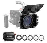 K&F CONCEPT Matte Box Carbon Top Flag with Two 4 x5.65" Filter Trays | 5 Adapter Rings 67mm 72mm 77mm 82mm 95mm Lenses, Compatible with SmallRig NISI TIFFEN Filter Accessory Nano-X Series FM703