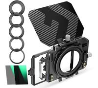 K&F Concept Matte Box with Carbon fibre Top Flag, with ND4 ND32 Filter, Two 4 x5.65" Filter Trays, Camera Matte Box Compatible with 67mm/ 72mm/ 77mm/ 82mm/ 95mm Lenses