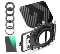 K&F Concept Matte Box with ND8 Filter, Two 4 x5.65" Filter Trays, Camera Matte Box Compatible with 67mm/ 72mm/ 77mm/ 82mm/ 95mm Lenses