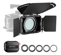 K&F CONCEPT Matte Box with Two 4 x 5.65" Filter Trays Carbon Top Side Flag