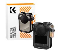 K&F CONCEPT Metal Camera Cage Compatible with DJI Osmo 360 Accessories, Aluminum Alloy Protective Case | with Silicone Lens Cover | Expansion Frame with 2 Cold Shoe Mount | Built-in Charging Interface