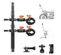 K&F CONCEPT Motorcycle Clamp Mount kit with 43" Selfie Stick for Action Cam