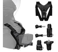 K&F Concept Motorcycle Helmet Chin Mount Strap Compatible with GoPro Hero 13, 12, 11, Insta 360 X5, ONE X3, DJI OSMO Action 5 Pro, Non-Slip Silicone, Action Camera Accessories