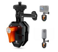 K&F CONCEPT Motorcycle Mount 1/4” Adapter for Insta360 X5 X6/4/3 Luna Ultra | Aluminum Alloy Camera Windshield Clip for GoPro Hero 13/12/11 Black, Adapter for DJI Pocket 4/3, Osmo Action 5 Pro/4/3 PP24