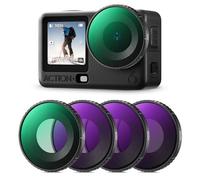 K&F CONCEPT ND8/ND16/ND32 CPL Filter Kit Compatible with DJI Osmo Action 6, HD Optical Glass with 28-Layer Nano-Coating, Threaded Type Travel Accessories