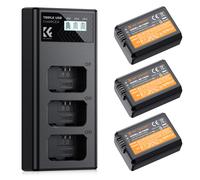 K&F CONCEPT NP-FW50 Batteries & Charger Set for Sony A7ii ZV-E10 Cameras