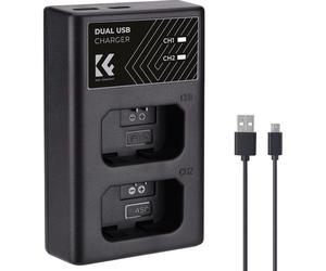 K&F Concept NP-FW50 Dual Battery Charger USB-C
