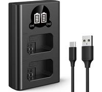 K&F Concept NP-FW50 Dual Battery Charger USB-C with display