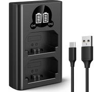 K&F Concept NP-FZ100 Dual Battery Charger USB-C with display