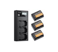 K&F Concept NP-FZ100 Replacement Battery and Charger Set, 3 Pack 2280mAh Battery & Triple Slot Charger for Sony