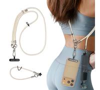 K&F CONCEPT Phone Lanyards for iphone 17 Series, Mobile Phone Lanyard Adjustable, Phone Lanyard Crossbody and Wrist Strap, Anti-Lost iphone Lanyard for Action Camera (Beige)